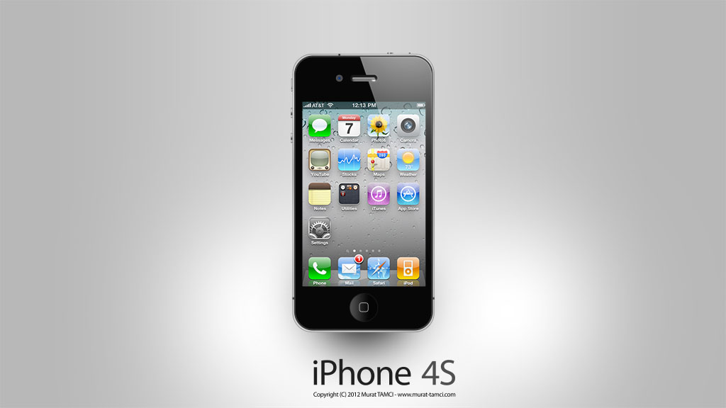 Photoshop'da Apple iPhone 4S (PSD) Yapmak